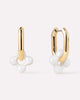 Flower Earrings - Cassia Hoops Mother of Pearl