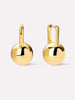 14K Gold Plated Open C Shape Ball Hoop Drop Earrings For Women Ana Luisa Perry