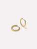 14K Gold Plated Open C Shape Bend Mini Huggie Hoops Earrings For Women Ana Luisa Twist Huggie Hoops