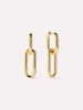 14K Gold Plated Open C Shape Double Hoop Drop Earrings For Women Ana Luisa Carson