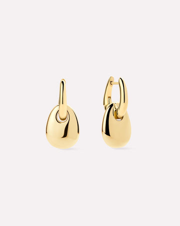 14K Gold Plated Pebble Statement Drop Earrings For Women Ana Luisa Kayla Gold