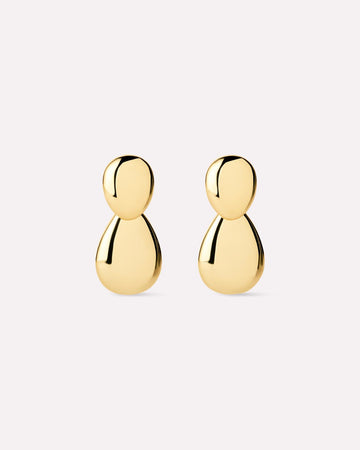 14K Gold Plated Pebble Statement Drop Earrings For Women Ana Luisa Pebble Earrings