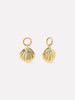 14K Gold Plated Pull On Sea Beach Clamshell Earring Charms For Women Ana Luisa Shell Charms