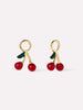 14K Gold Plated Red Enamel Pull On Fruits Earring Charms For Women Ana Luisa Cherry Charms