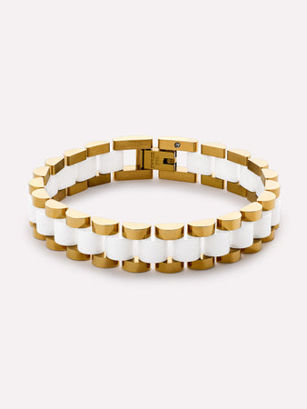 Watch Strap Bracelet - Ora Gold Ceramic