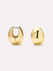 14K Gold Plated Statement Huggie Hoops Earrings For Women Ana Luisa Jodi