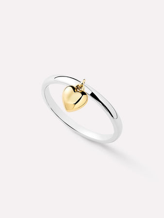 Heart Ring - Leia Two Tone