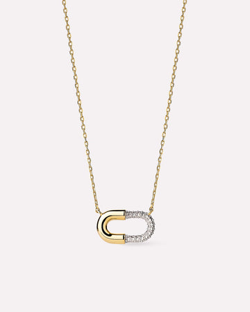 Gold Pendant - Blake Necklace Mini Micropave