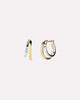 14K Gold Rhodium Plated Sterling Silver Two Tone Hoop Earrings For Women Ana Luisa Toda Two Tone