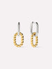 Drop Earrings - Ash Double Mini Two Tone