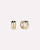 14K Gold Rhodium Plated Two Tone Hoop Earrings For Women Ana Luisa Asher Bold