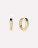 14K Gold Rhodium Plated Two Tone Hoop Earrings For Women Ana Luisa Asher Medium