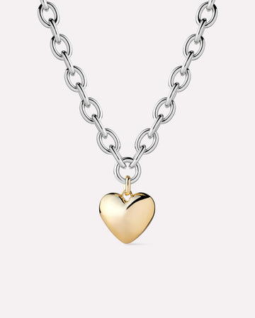 14K Gold Rhodium Plated Two Tone Love Lev Heritage Statement Pendant Necklaces For Women Ana Luisa Lev Bold Two Tone