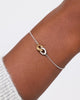 10K Solid White Gold Links Circle Charm Bracelet For Women Ana Luisa Duo Links Bracelet