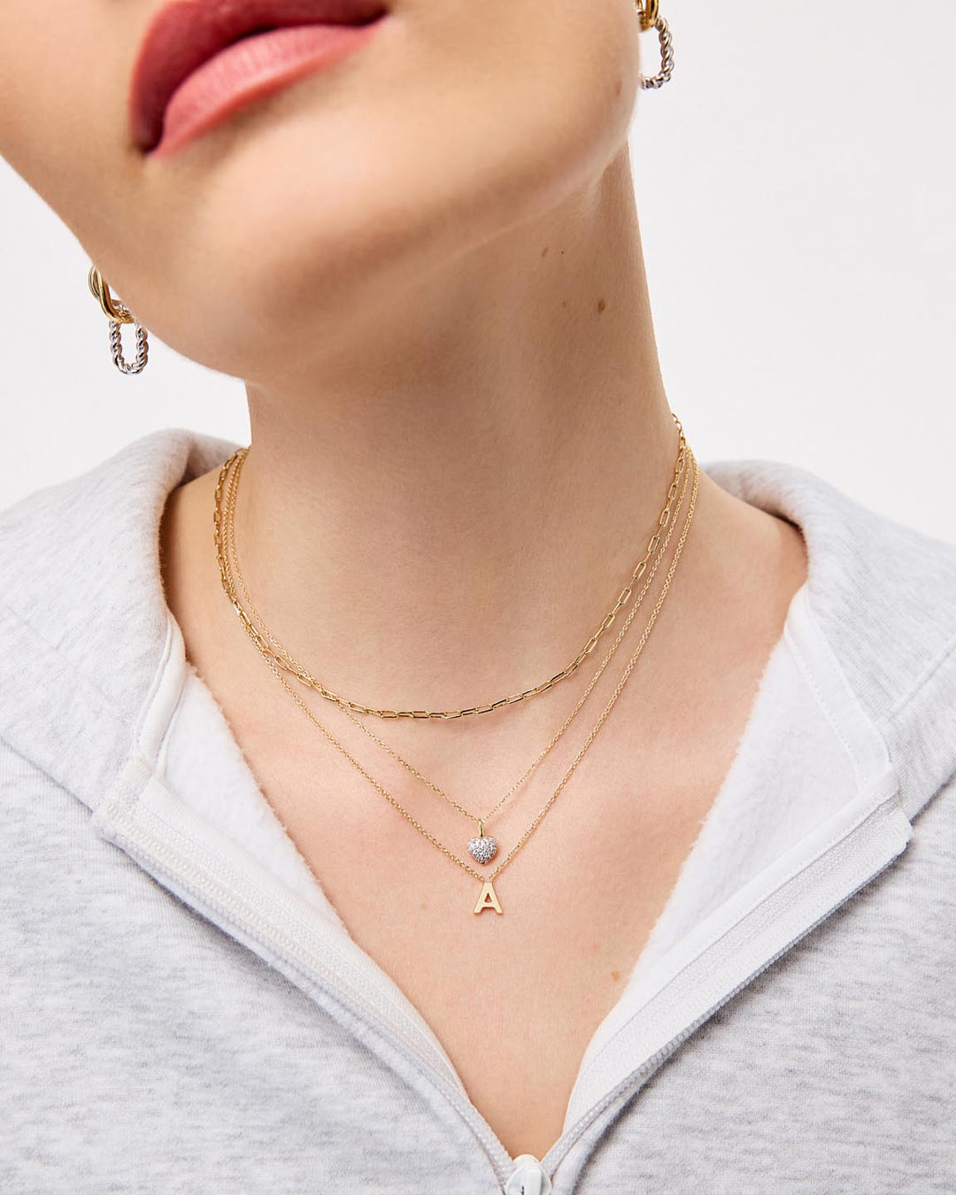 14K Gold Plated Cubic Zirconia Love Pave Vday Pendant Necklaces For Women Ana Luisa Ellery