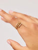 14K Gold Plated Cubic Zirconia Stone Spiral Band Rings For Women Ana Luisa Oren Triple