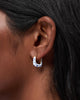 Hoop Earrings - Dakota Mini Marble Blue