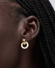 Gold Stud Earrings - Remi Studs White