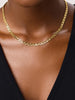 14K Gold Plated Lobster Clasp Statement Flat Mariner Chain Necklaces For Women Ana Luisa Morgan Wide