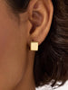 14K Gold Plated Open C Shape Square Huggie Hoops Earrings For Women Ana Luisa Aubrey Mini