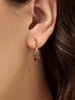 14K Gold Plated Red Enamel Pull On Fruits Earring Charms For Women Ana Luisa Cherry Charms