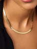 14K Gold Plated Stainless Steel Lobster Clasp Snake Chain Necklaces For Women Ana Luisa Ina Bold