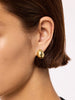 14K Gold Plated Statement Huggie Hoops Earrings For Women Ana Luisa Jodi