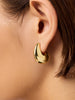 14K Gold Plated Statement Oversized Stud Earrings For Women Ana Luisa Paloma Medium