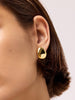 14K Gold Plated Statement Oversized Stud Earrings For Women Ana Luisa Pebble Studs