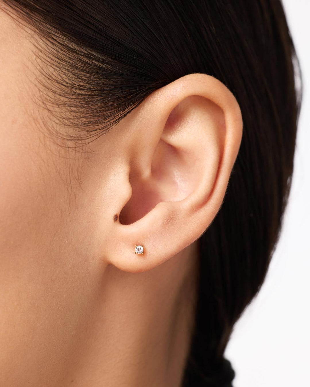 14K Gold Plated Sterling Silver Diamonds Stud Earrings For Women Ana Luisa Diamond Studs