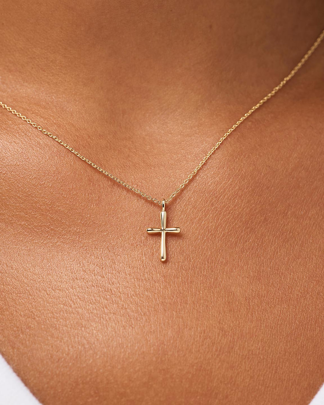 Cross Necklace - Puffy Cross Necklace