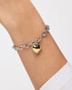 14K Gold Rhodium Plated Two Tone Love Lev Heritage Statement Chain Bracelet For Women Ana Luisa Lev Bracelet Two Tone