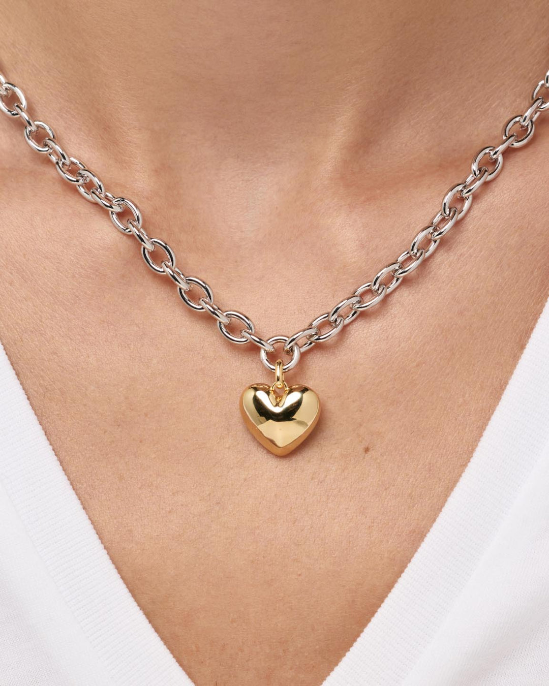 14K Gold Rhodium Plated Two Tone Love Lev Heritage Statement Pendant Necklaces For Women Ana Luisa Lev Bold Two Tone