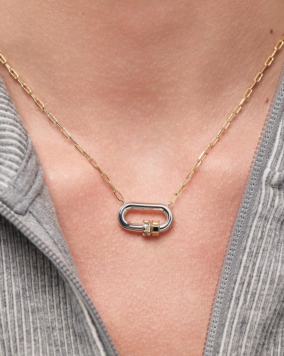 14K Gold Rhodium Plated Two Tone Statement Necklaces For Women Ana Luisa Cyrus Necklace