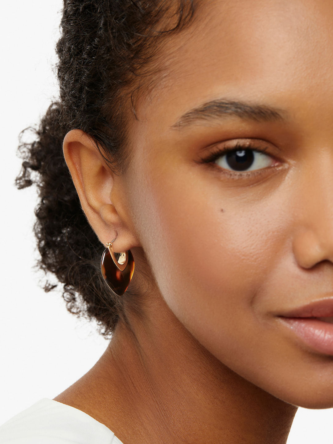 Statement Earrings - Spencer Dark Tortoise