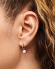Gold Drop Earrings - Lainey Marble Blue