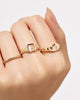 Birthstone Ring - 3 Stone Signature Signet Ring
