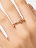 Solid Yellow Gold - Diamond Link Ring