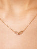 Solid Yellow Gold - Diamond Link Necklace
