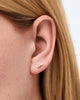 Solid Yellow Gold - Diamond Crawler Flatback Studs