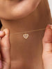 Gold Pendant Necklace - Heart Floating Diamond Necklace