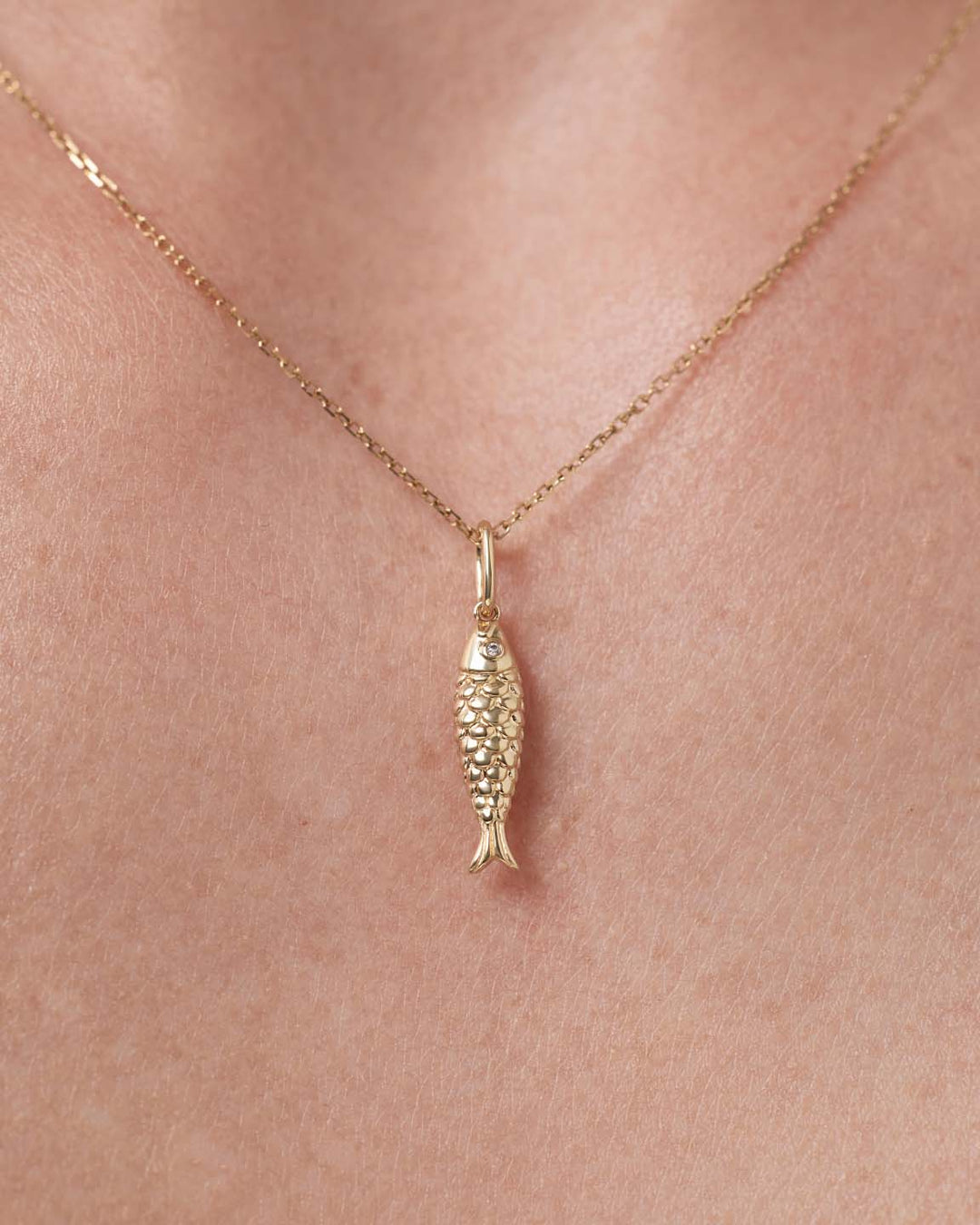 Solid Yellow Gold - Gold Fish Charm