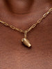 Solid Yellow Gold - Coffee Charm Necklace