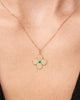 Solid Gold Emerald Solid Bloom Spring Ring Clasp Fine Green Flower Pendant Necklaces Ana Luisa Large Emerald Flower Charm Necklace