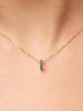 Solid Yellow Gold - Emerald Zeno Charm