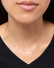 Solid Yellow Gold - Pearl Station Necklace