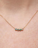 Solid Yellow Gold - 4 Stone Birthstone Necklace