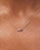 Solid Yellow Gold - 3 Stone Birthstone Necklace