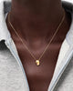 Solid Yellow Gold - 2 Stone Memento Necklace