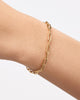 Solid Yellow Gold - Large Paperclip Bracelet